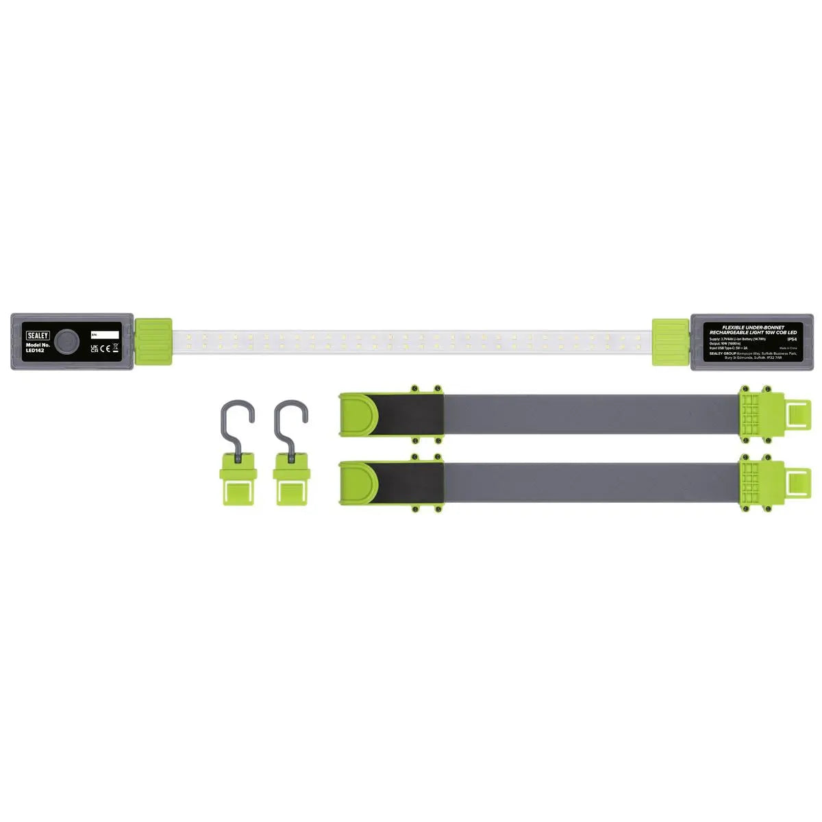 Sealey Rechargeable Flexible Under-Bonnet Light 10W COB LED White Rose Tools