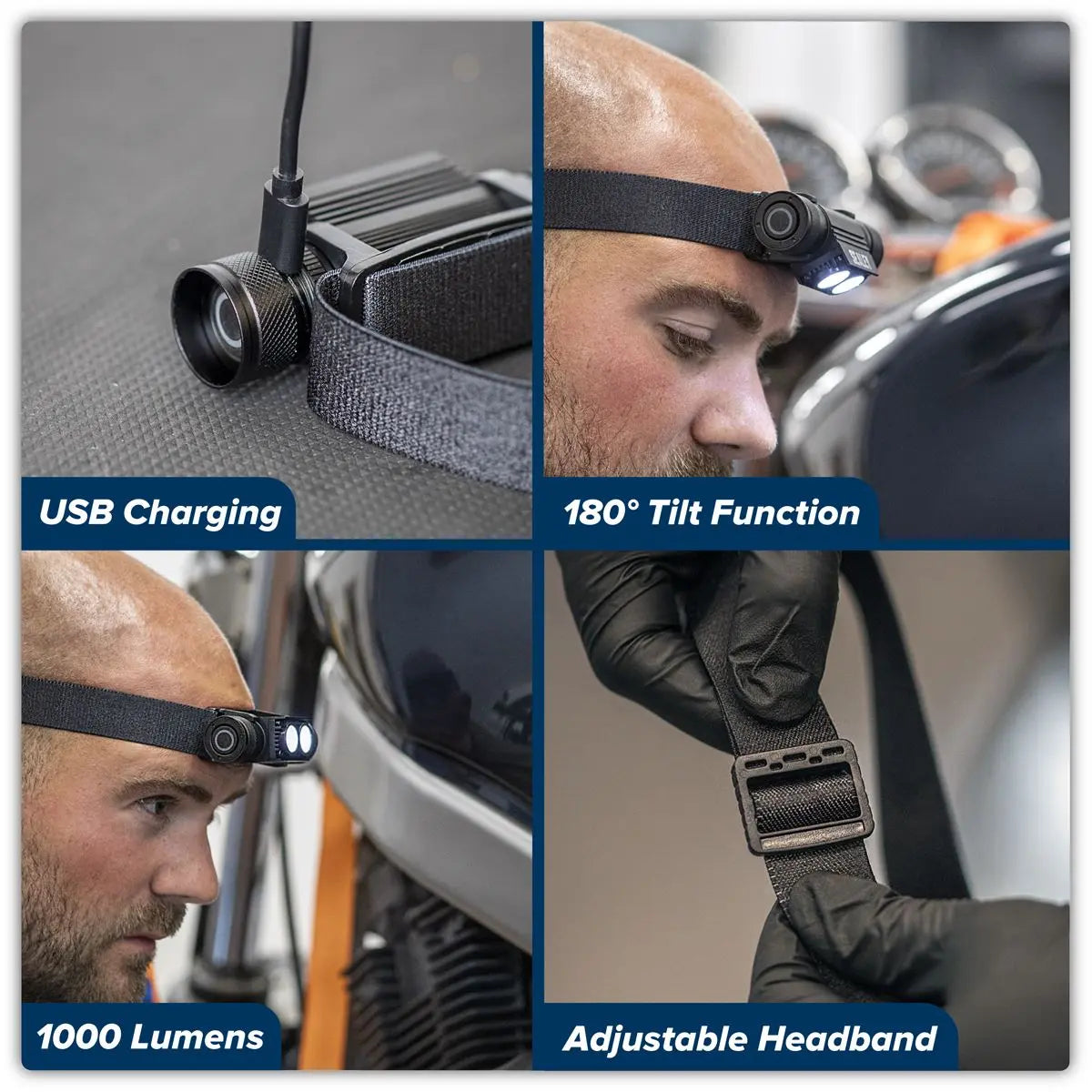 Sealey Rechargeable Head Torch 10W SMD LED White Rose Tools