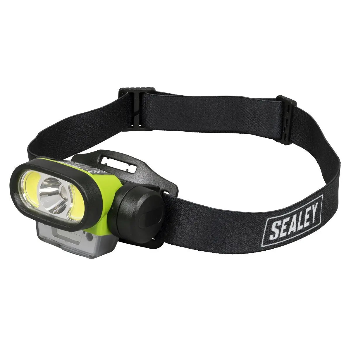 Sealey Rechargeable Head Torch with Auto-Sensor 5W & 3W COB LED White Rose Tools
