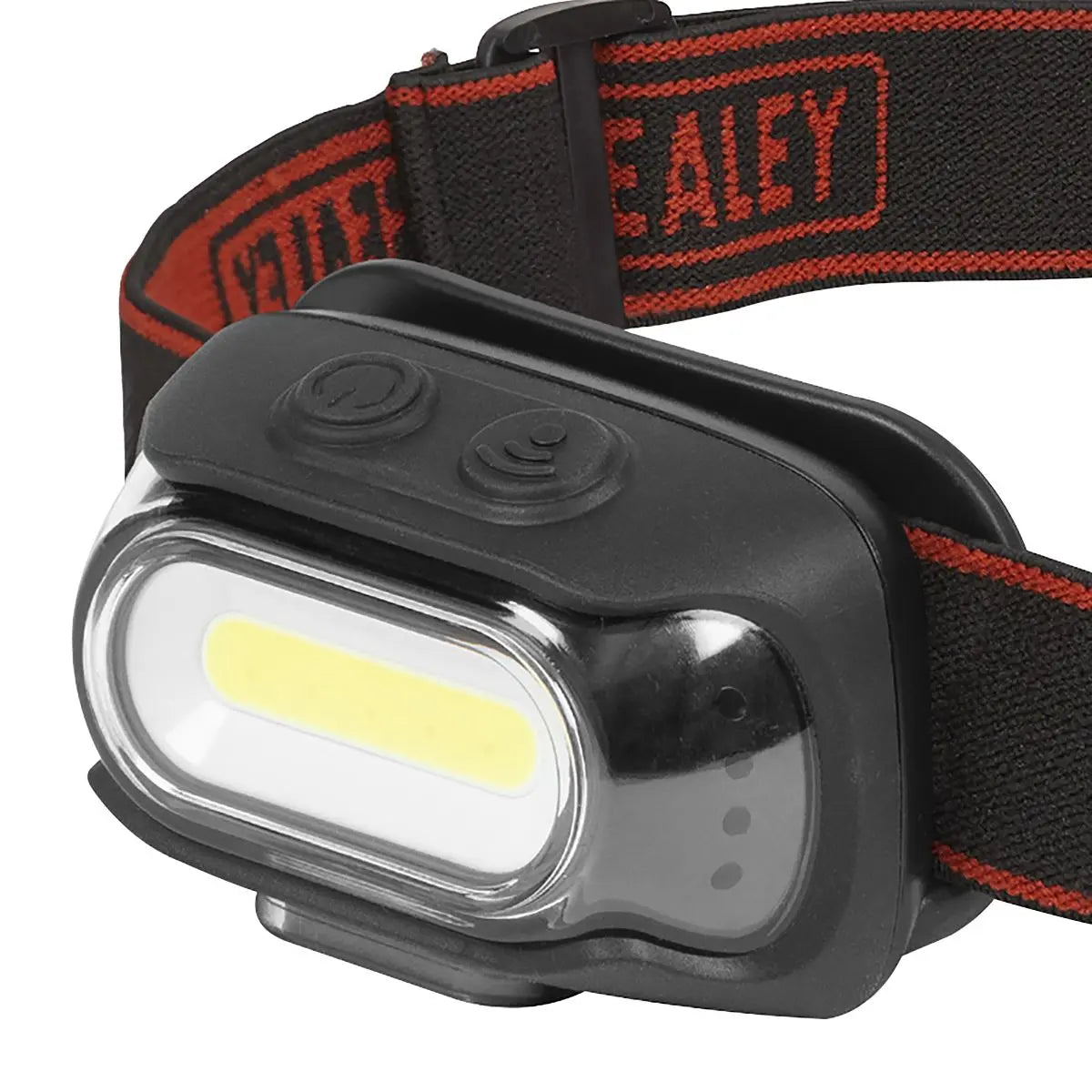 Sealey Rechargeable Head Torch with Auto-Sensor 8W COB LED White Rose Tools