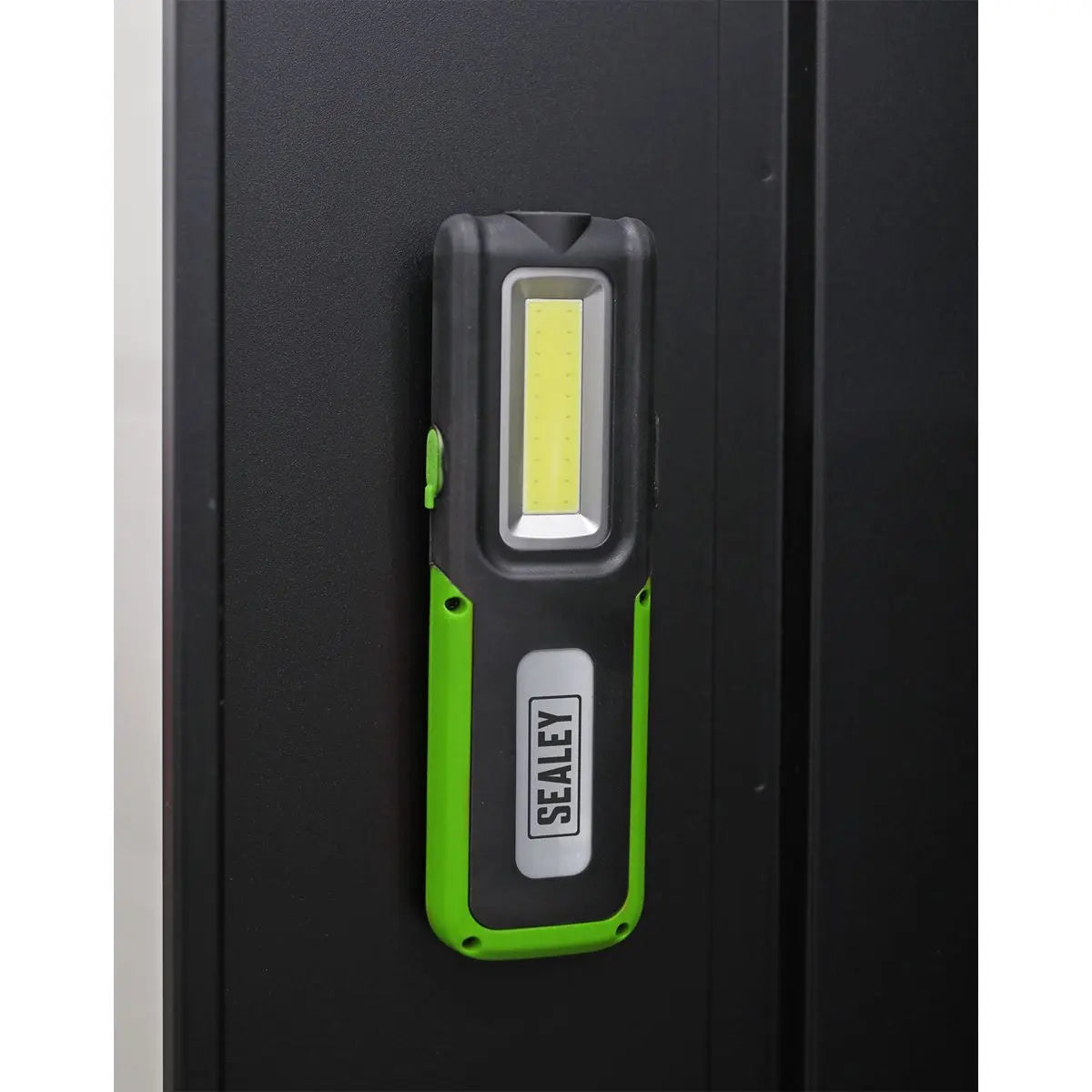 Sealey Rechargeable Inspection Light 5W COB & 3W SMD LED with Power Bank - Green