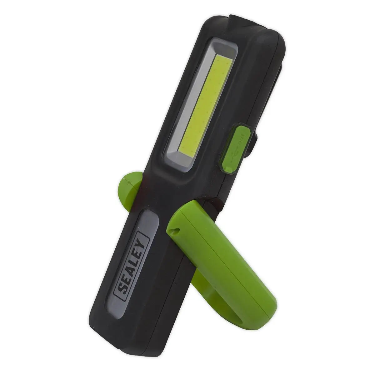 Sealey Rechargeable Inspection Light 5W COB & 3W SMD LED with Power Bank - Green