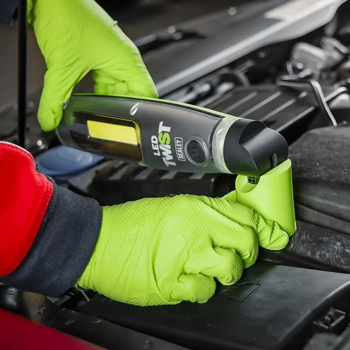 Sealey Rechargeable LED Twist® Inspection Light 20W COB + 3W SMD, 3000lm, Magnetic Base & Power Bank White Rose Tools