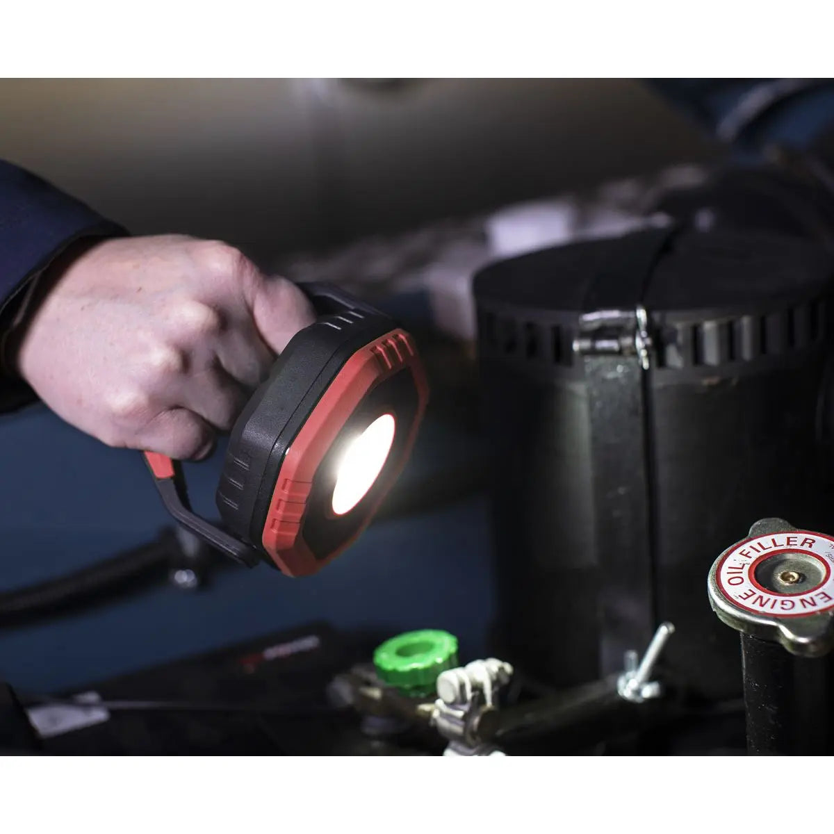 Sealey Rechargeable Pocket Floodlight with Magnet 360° 14W COB LED - Red