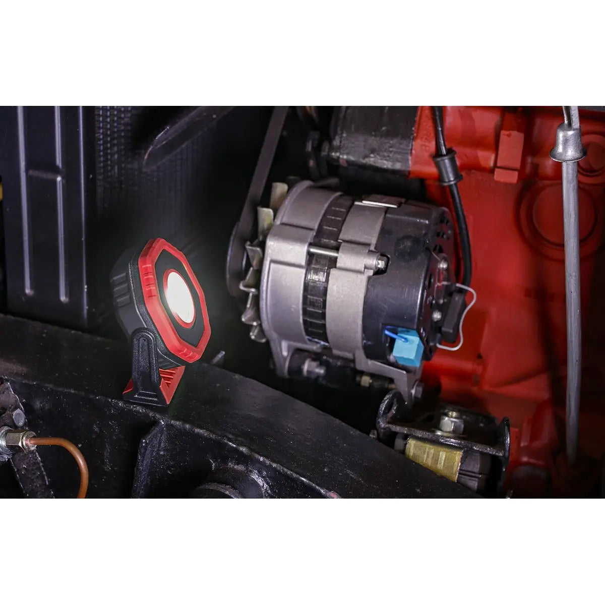 Sealey Rechargeable Pocket Floodlight with Magnet 360° 7W COB LED - Red White Rose Tools