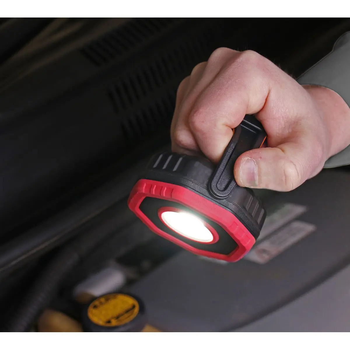 Sealey Rechargeable Pocket Floodlight with Magnet 360° 7W COB LED - Red White Rose Tools