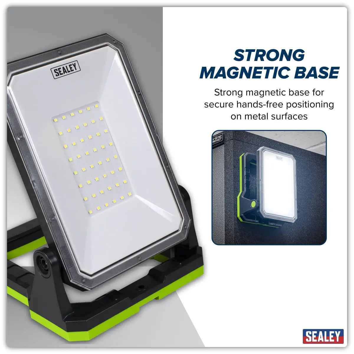 Sealey Rechargeable Portable Floodlight & Power Bank 20W SMD LED White Rose Tools