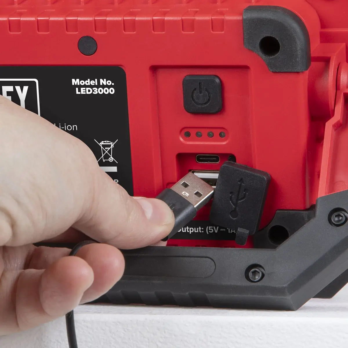 Sealey Rechargeable Portable Floodlight & Power Bank 30W COB LED White Rose Tools