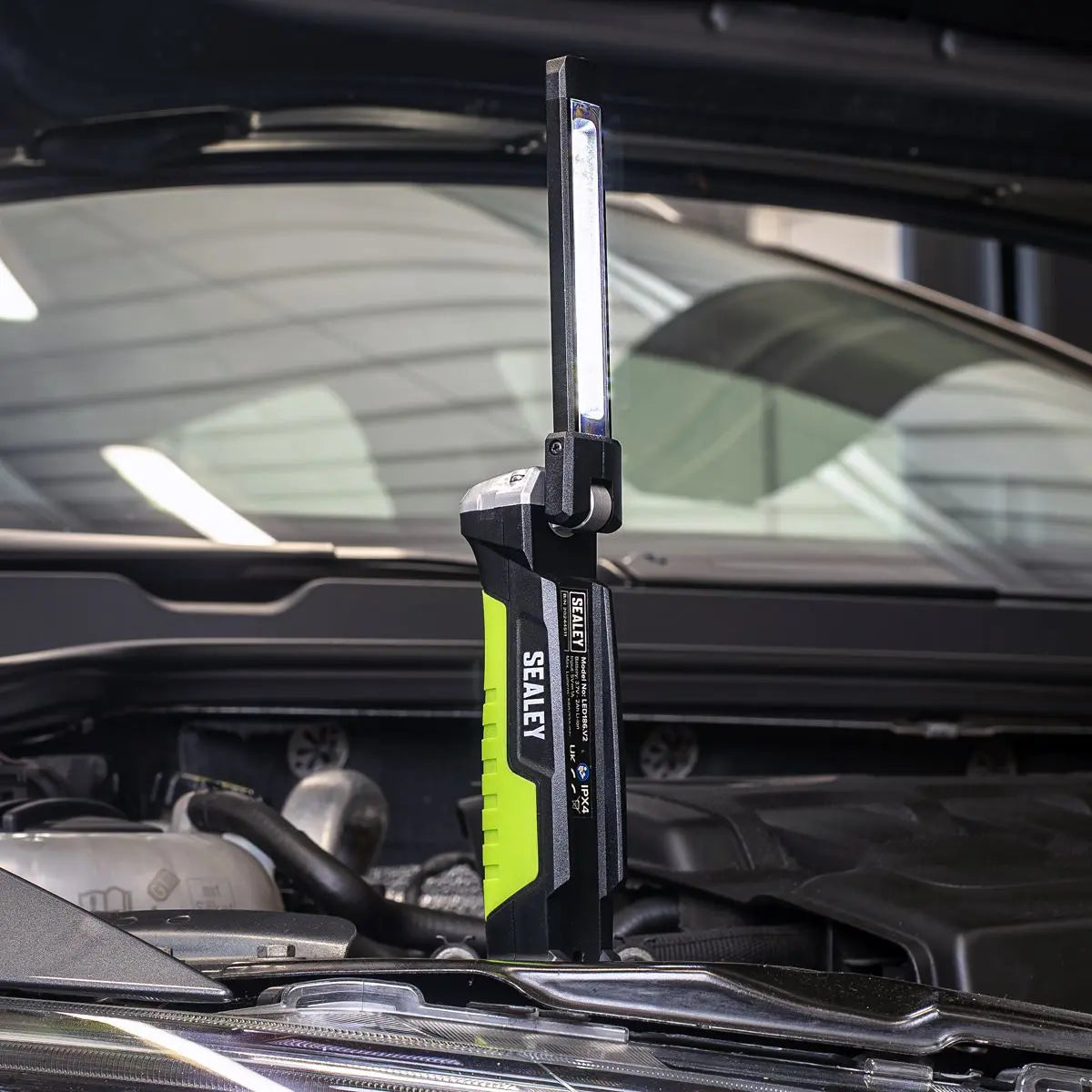 Sealey Rechargeable Slim Folding Inspection Light 6W COB LED & 1W SMD LED Lithium-ion White Rose Tools