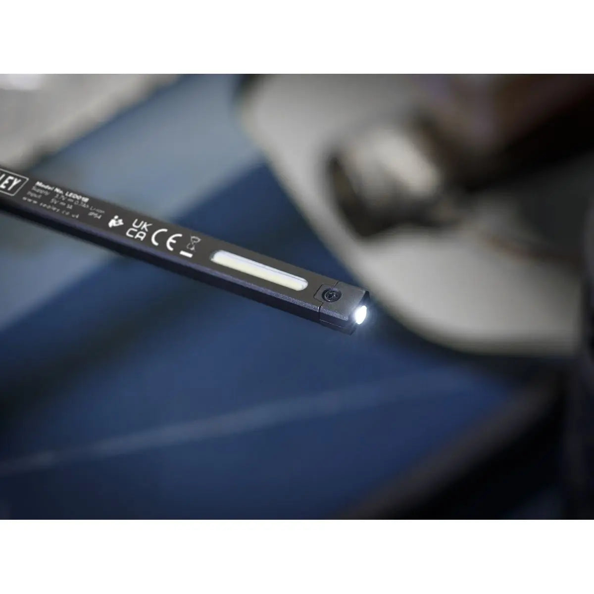 Sealey Rechargeable Slim Folding Pocket Light 2 COB & 1 SMD LED - Blue