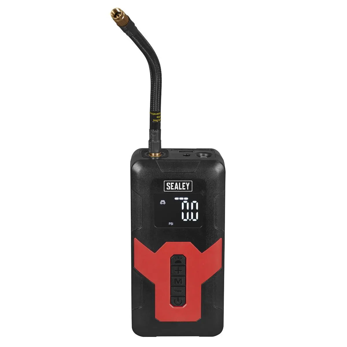 Sealey Rechargeable Tyre Inflator & Power Bank with Worklight 12V  White Rose Tools