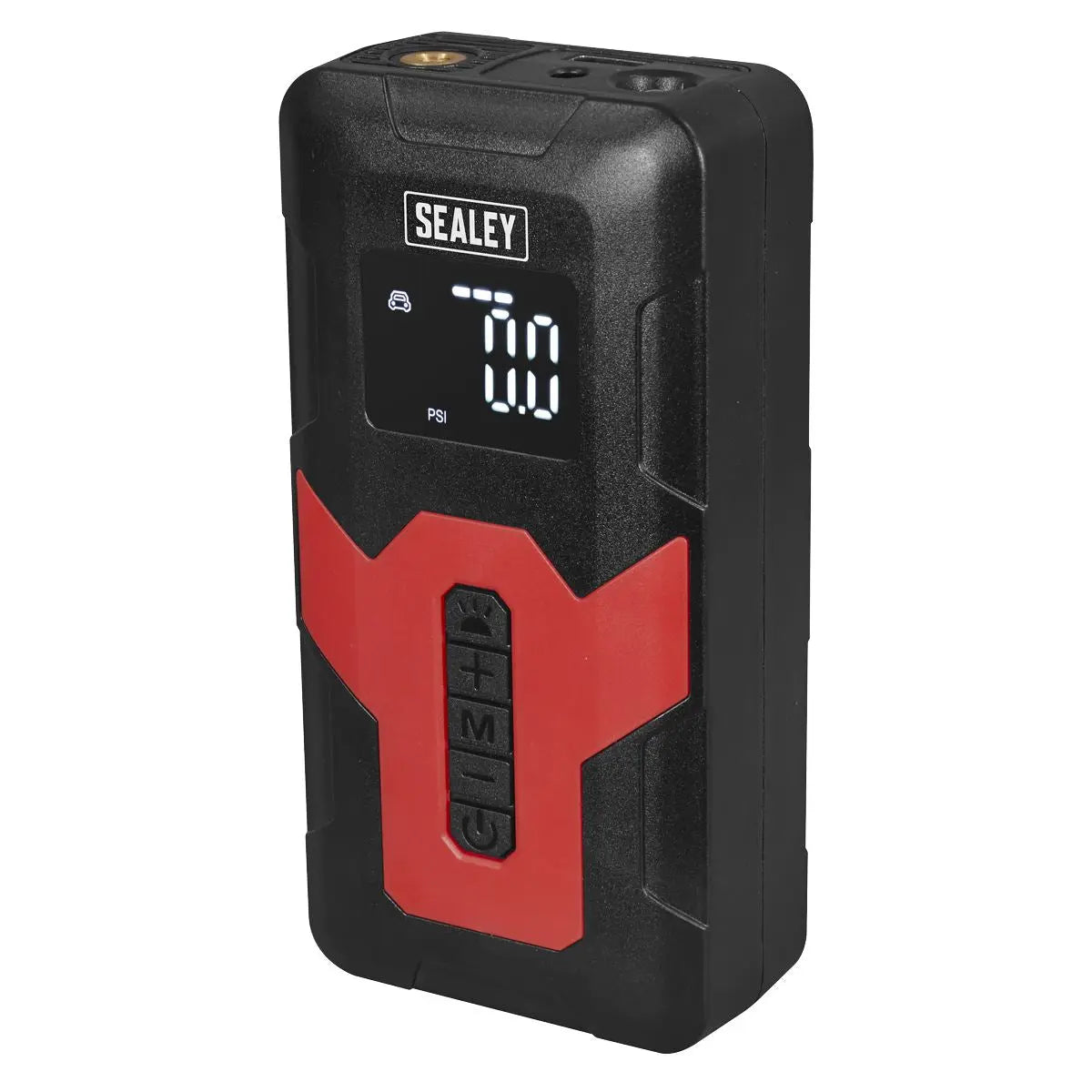 Sealey Rechargeable Tyre Inflator & Power Bank with Worklight 12V  White Rose Tools