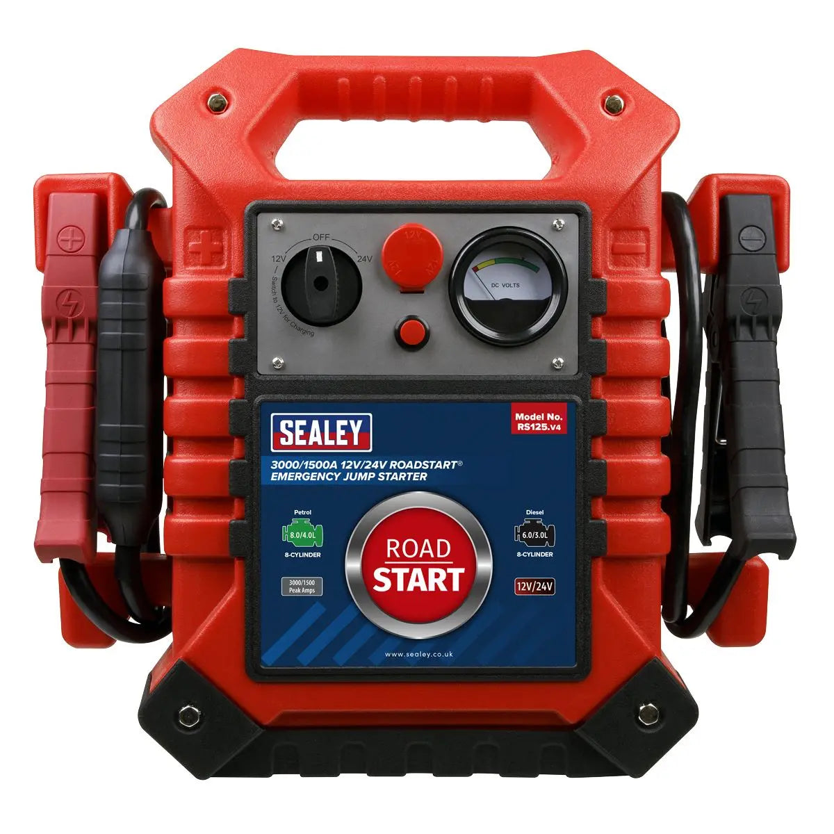 Sealey RoadStart® Emergency Jump Starter 12/24V 3000/1500 Peak Amps
