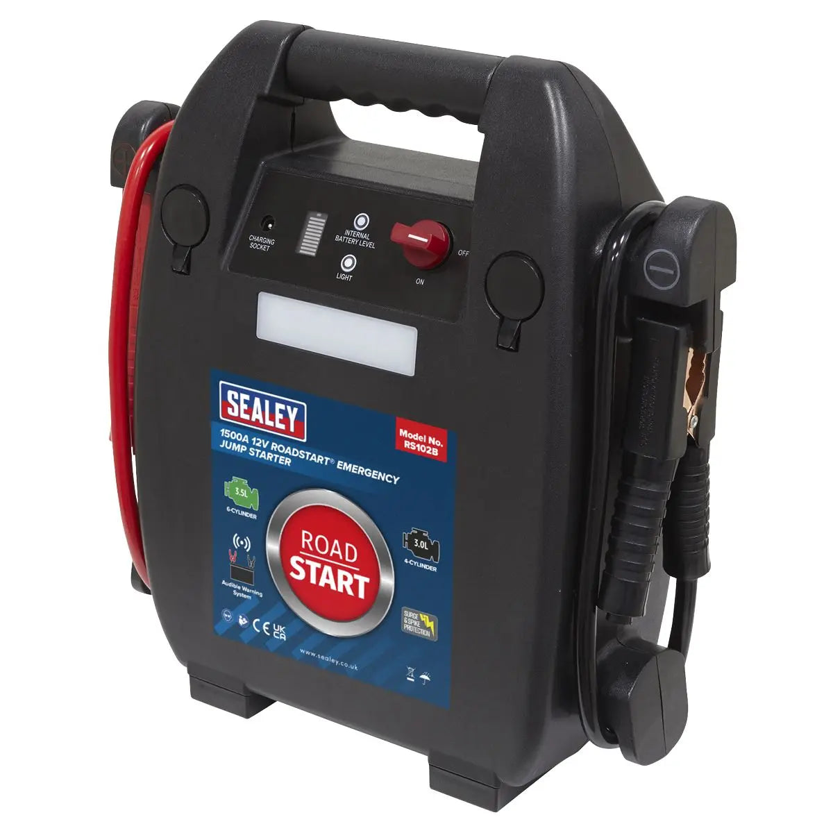 Sealey RoadStart® Emergency Jump Starter 12V 3.5L 6-Cylinder