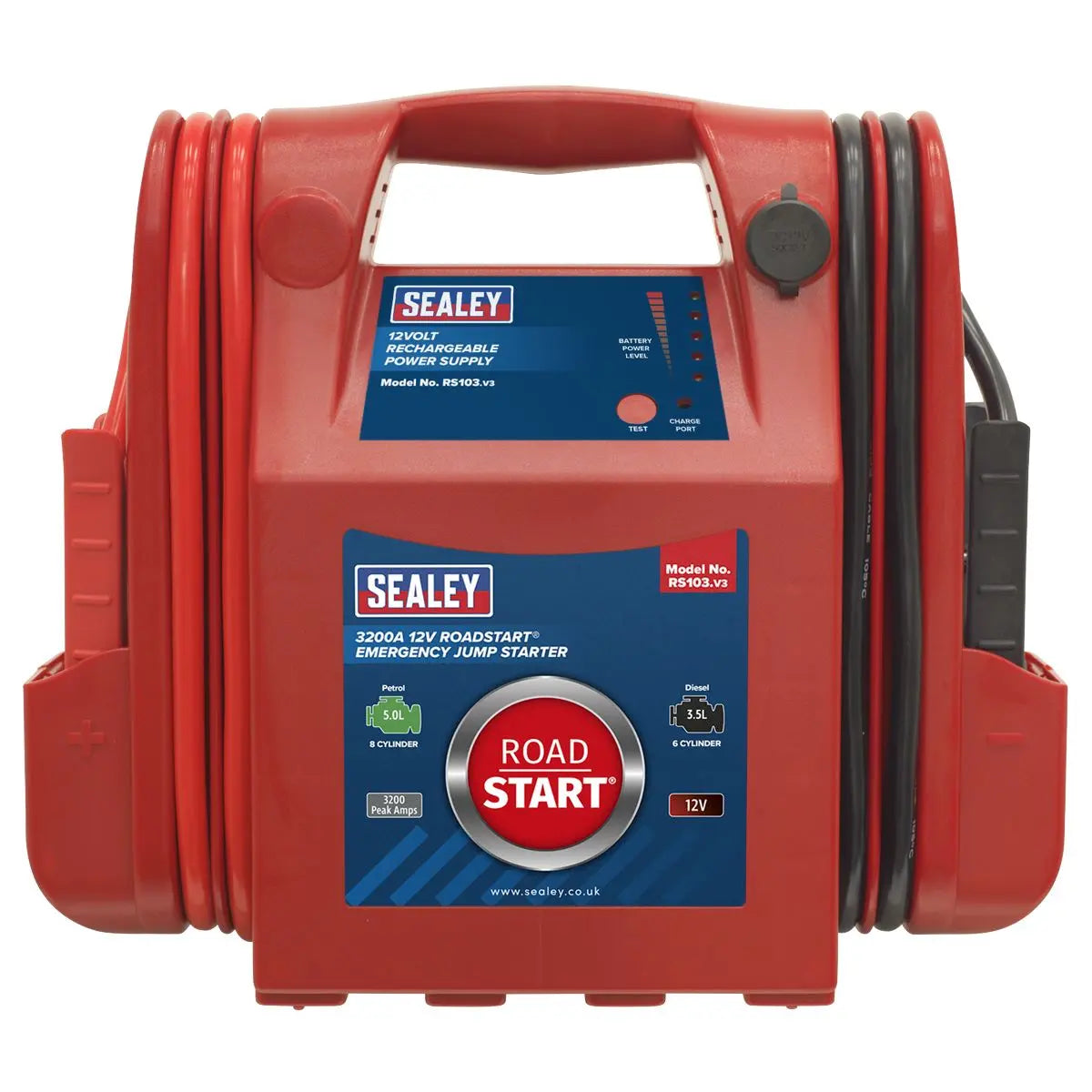 Sealey RoadStart® Emergency Jump Starter 12V 3200 Peak Amps