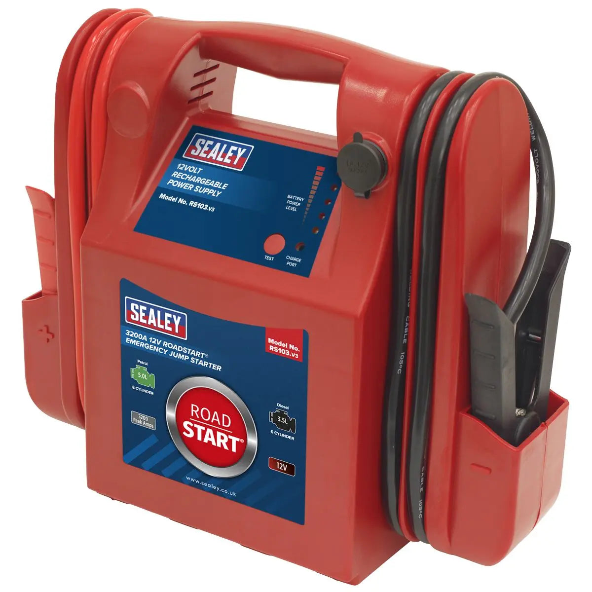 Sealey RoadStart® Emergency Jump Starter 12V 3200 Peak Amps