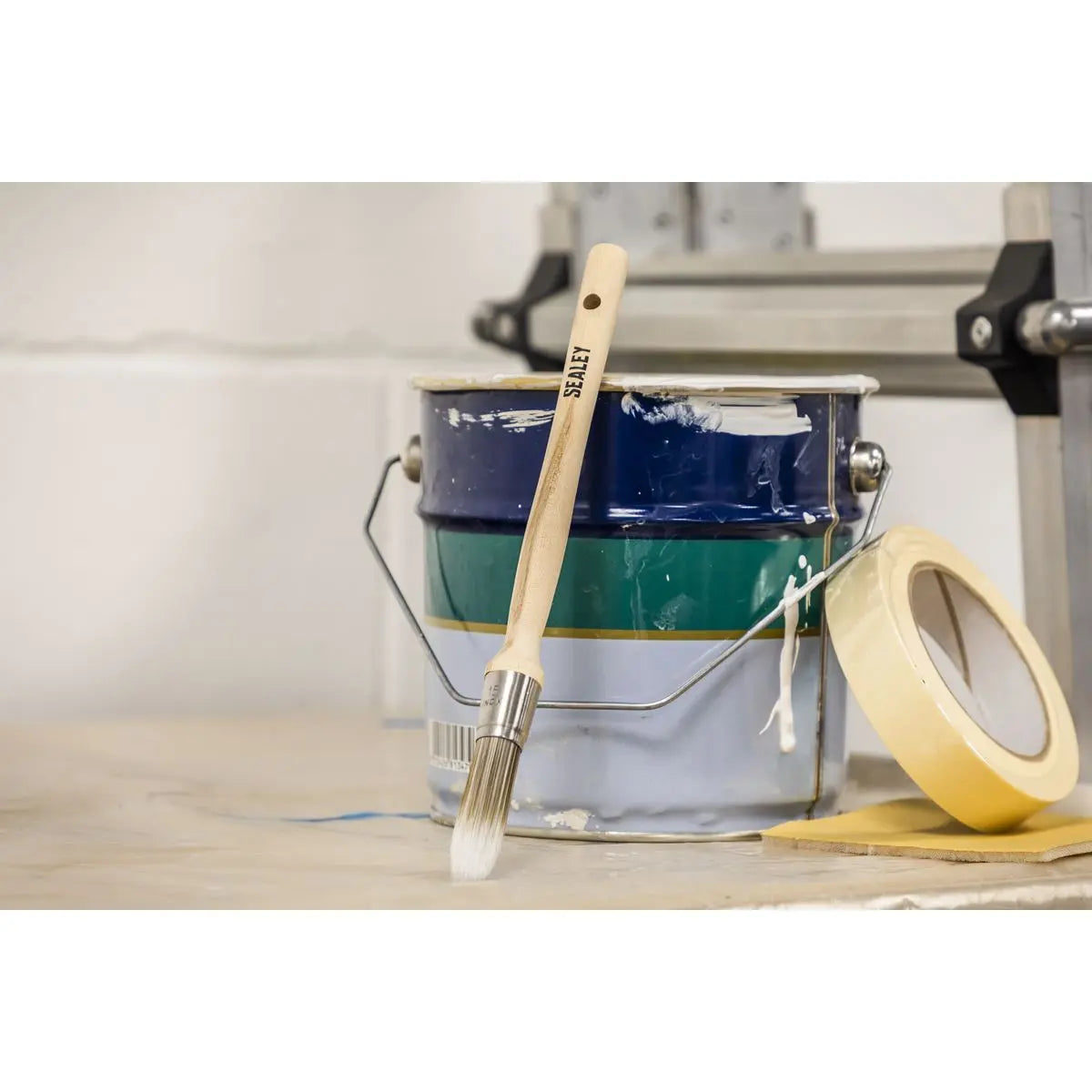 Sealey Round Sash Brush 15mm  White Rose Tools