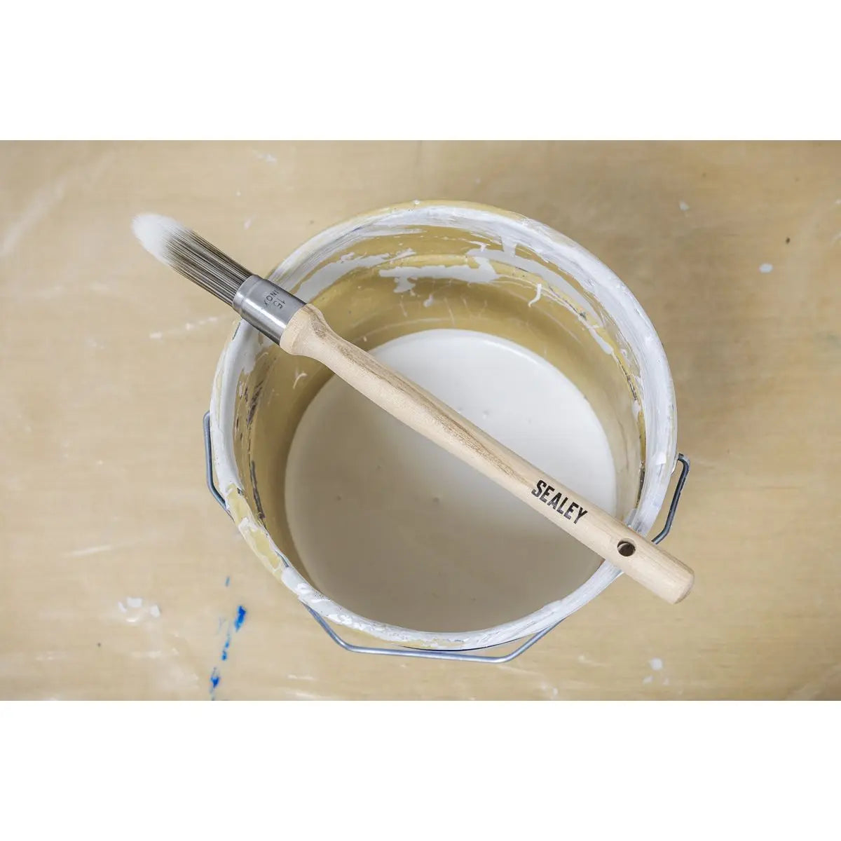 Sealey Round Sash Brush 15mm  White Rose Tools