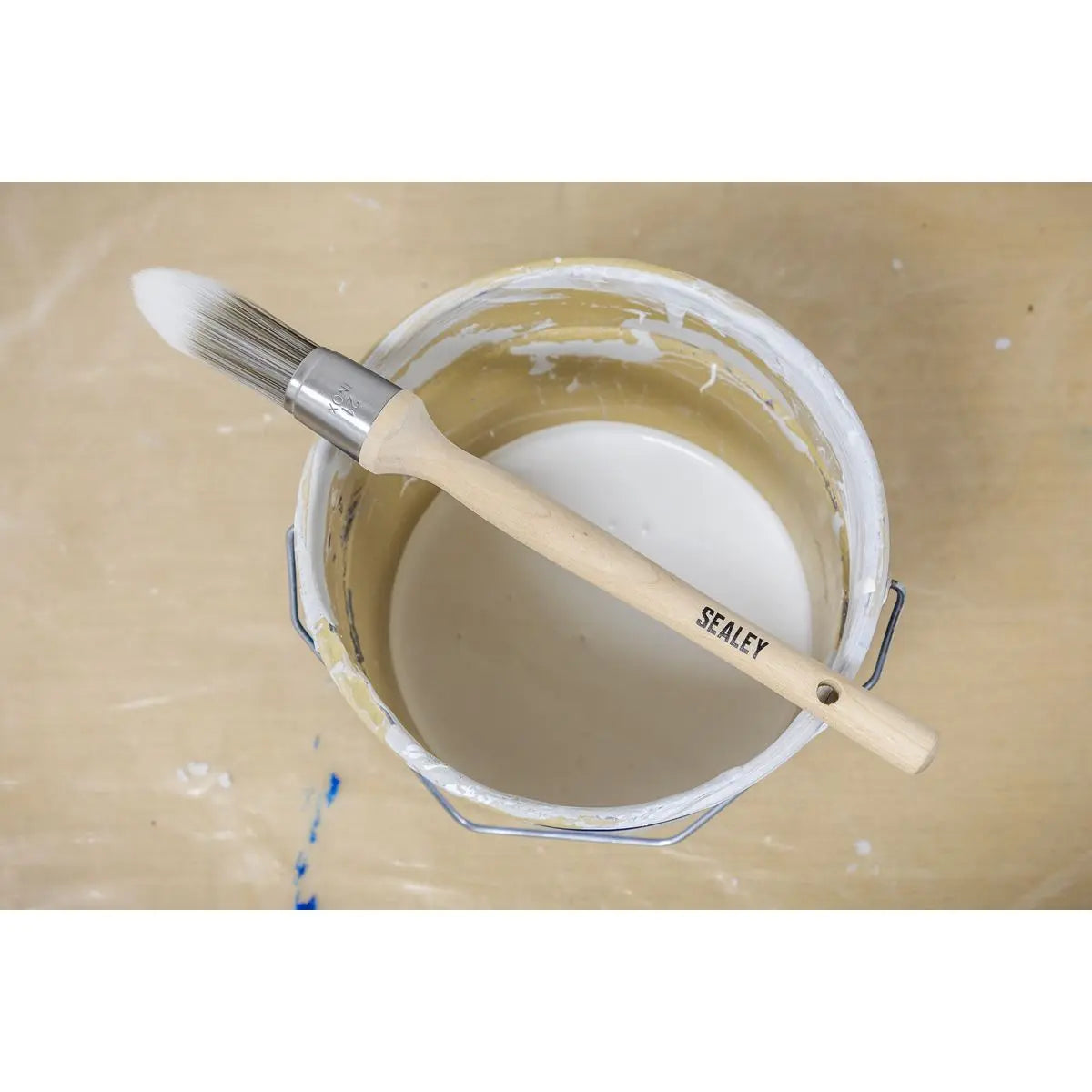 Sealey Round Sash Brush 21mm  White Rose Tools