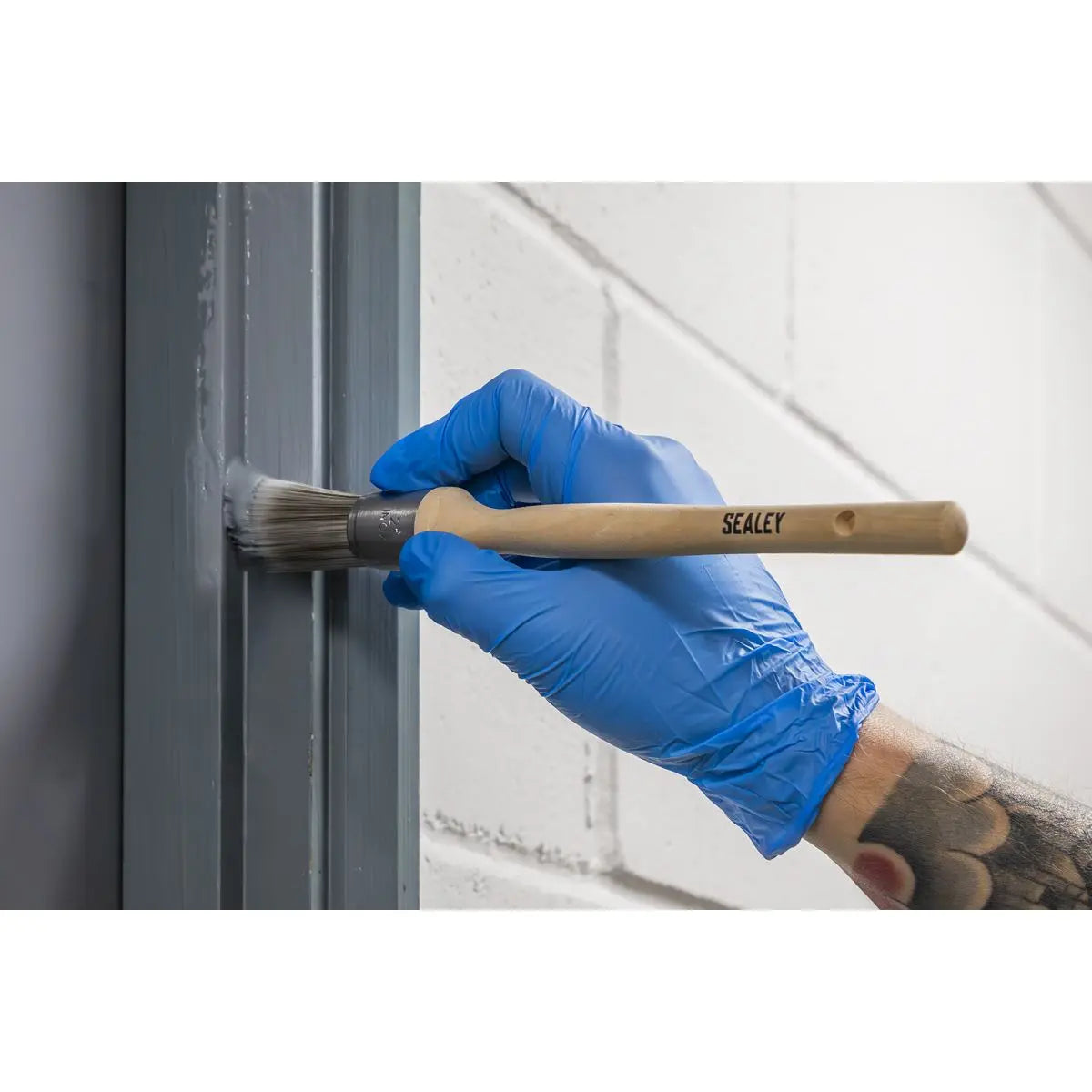 Sealey Round Sash Brush 21mm  White Rose Tools