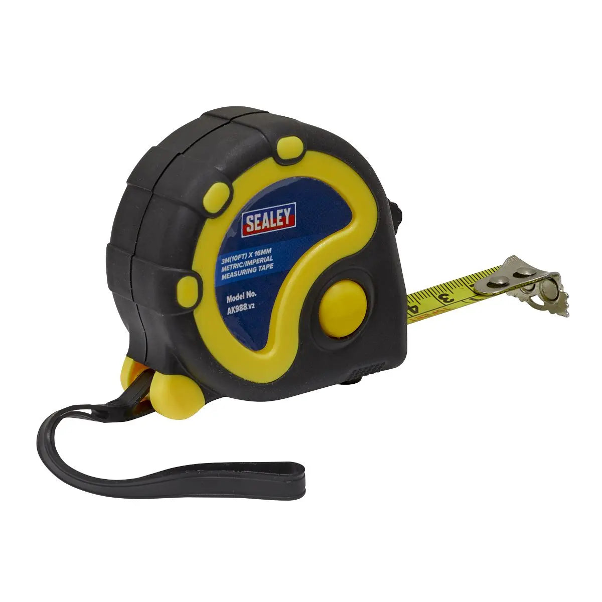 Sealey Rubber Tape Measure 3m(10ft) x 16mm - Metric/Imperial