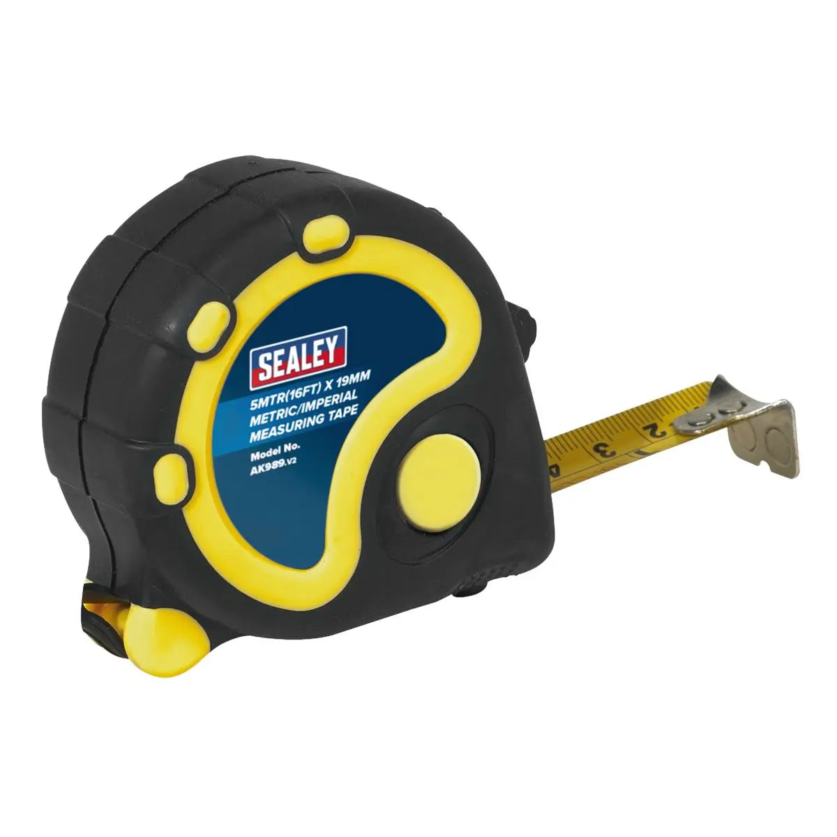 Sealey Rubber Tape Measure 5m(16ft) x 19mm - Metric/Imperial