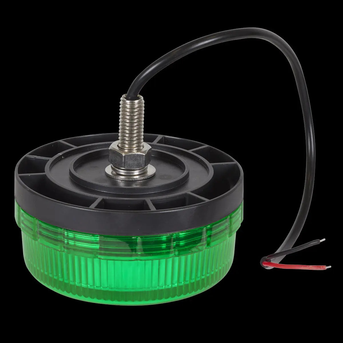 Sealey SMD LED Rotating Flashing Warning Beacon with 12mm Bolt Fixing - Green 12/24V White Rose Tools