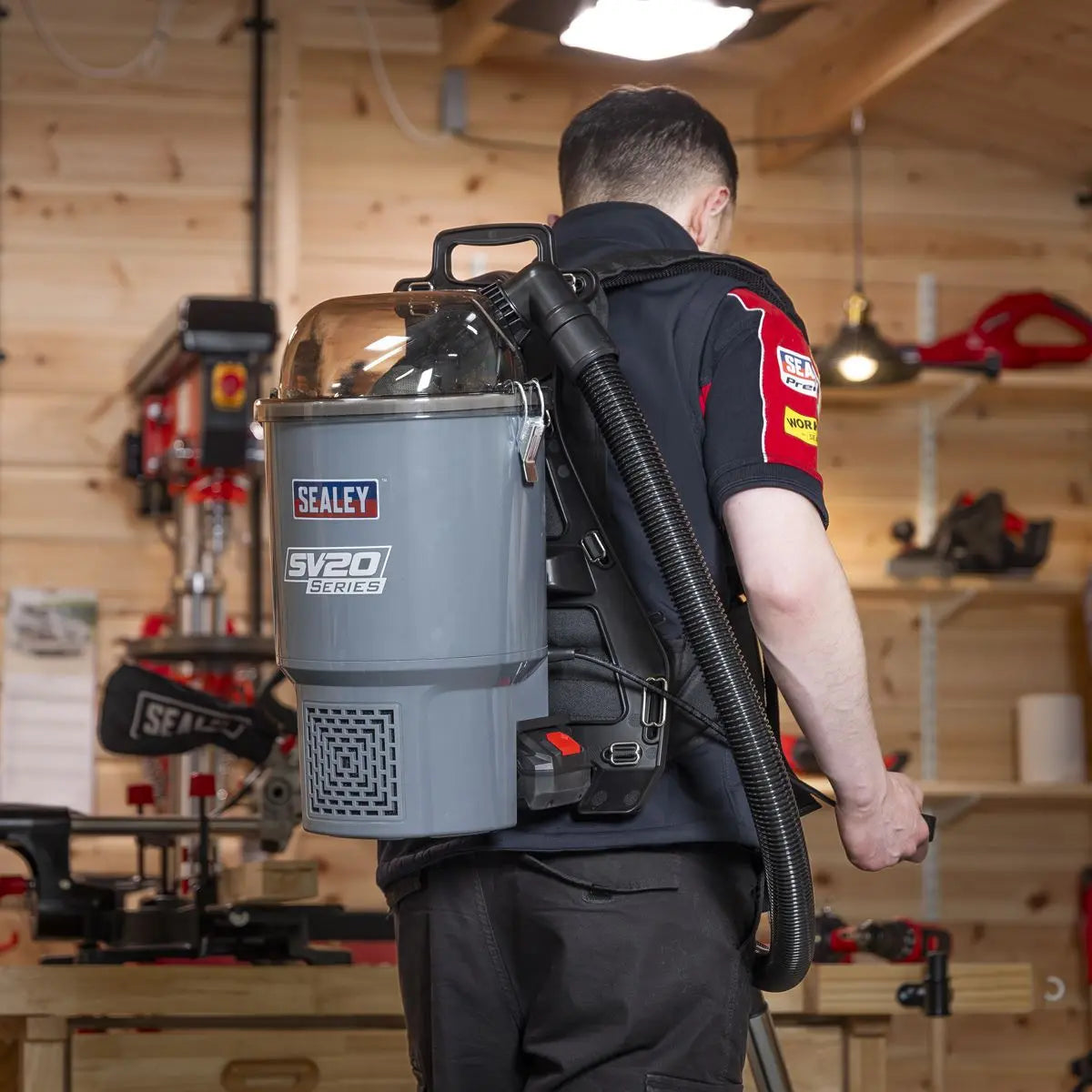 Sealey SV20 Series Backpack Vacuum Cleaner 40V - Body Only White Rose Tools