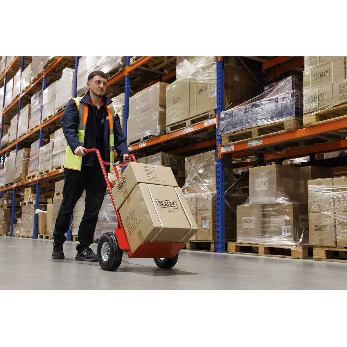 Sealey Sack Truck with Pneumatic Tyres 200kg Capacity White Rose Tools