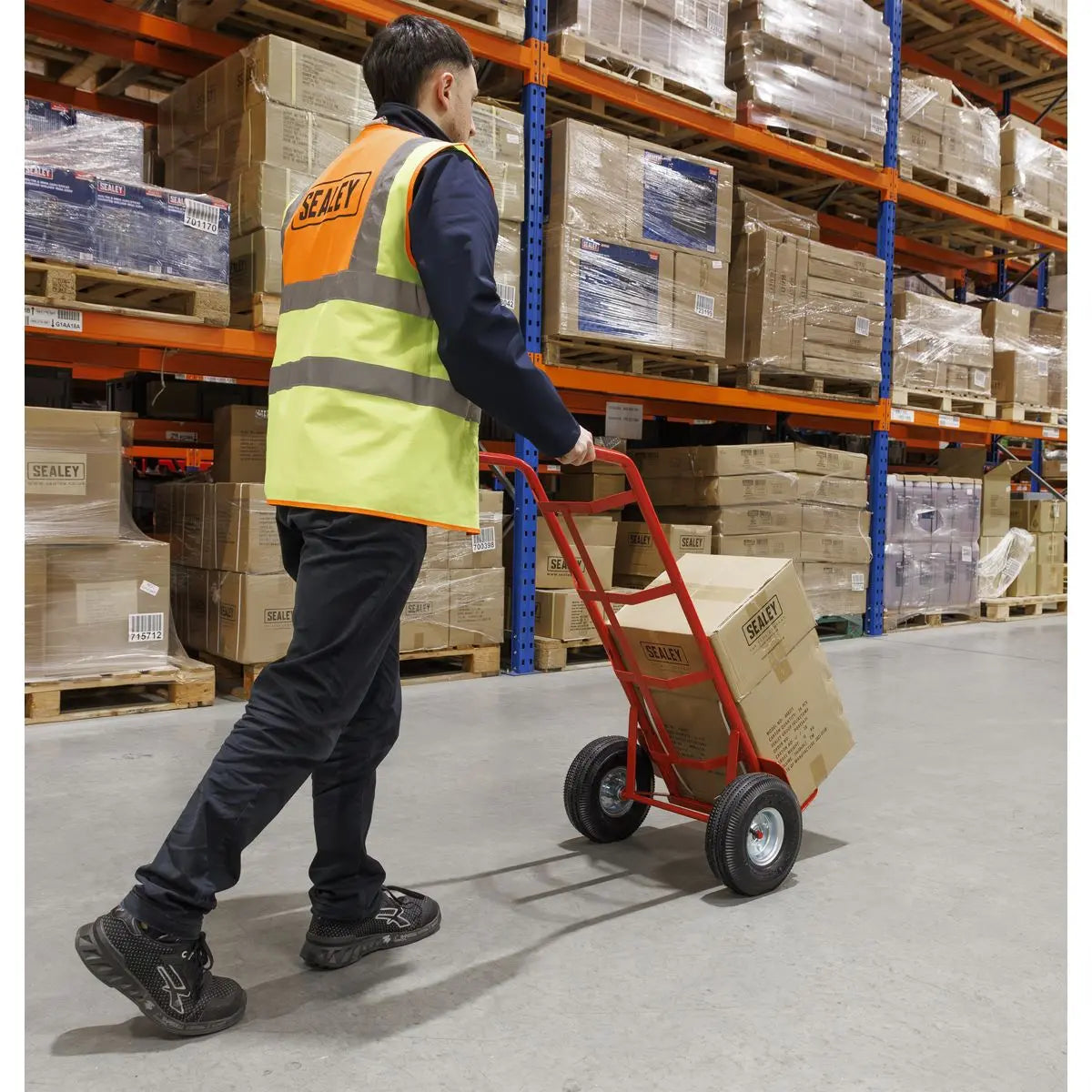 Sealey Sack Truck with Pneumatic Tyres 200kg Capacity White Rose Tools