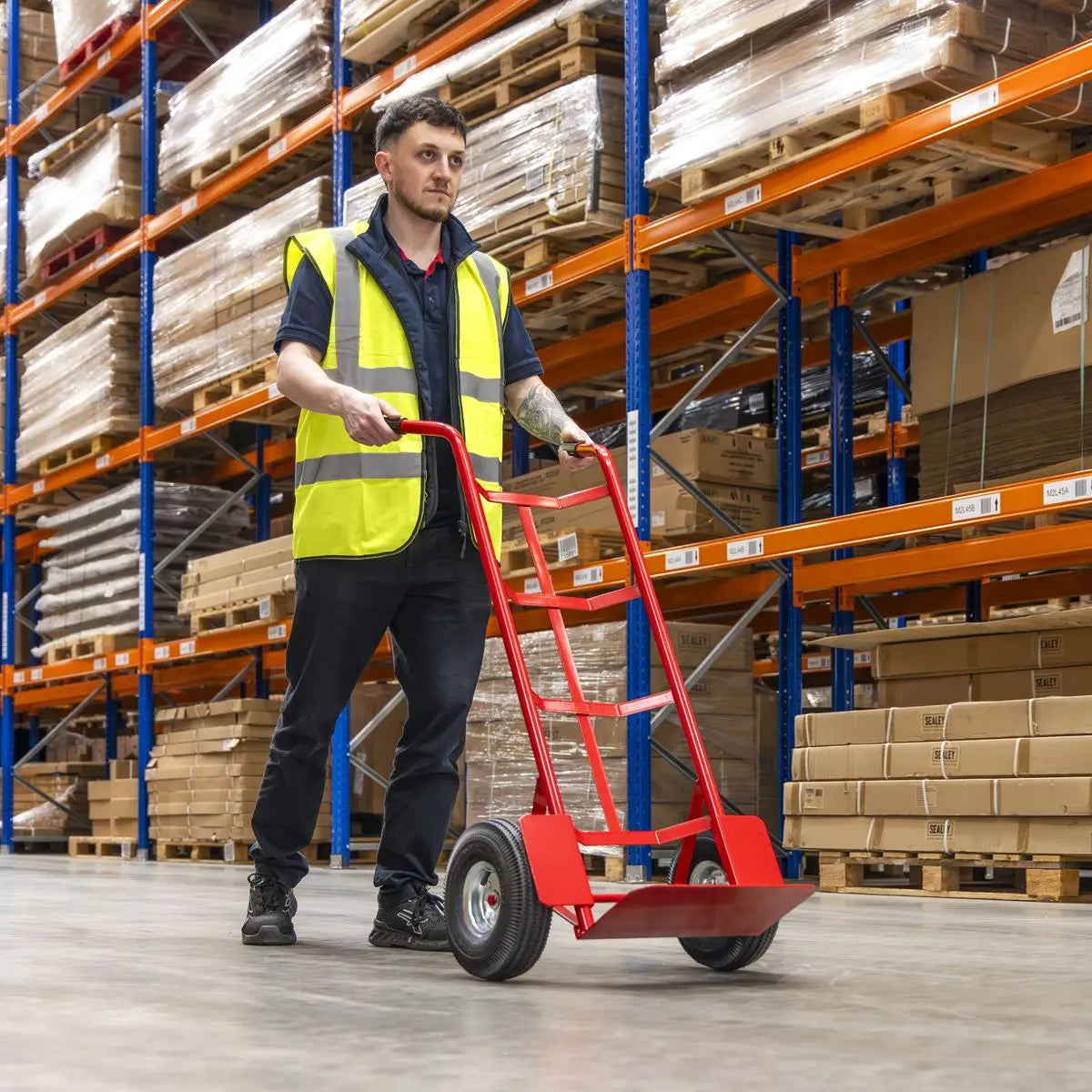 Sealey Sack Truck with Pneumatic Tyres 200kg Capacity White Rose Tools