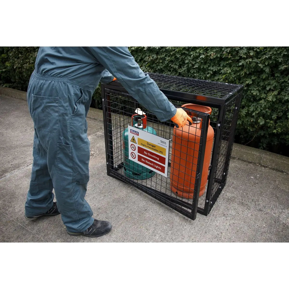 Sealey Safety Cage - 3 x 19kg Gas Cylinders