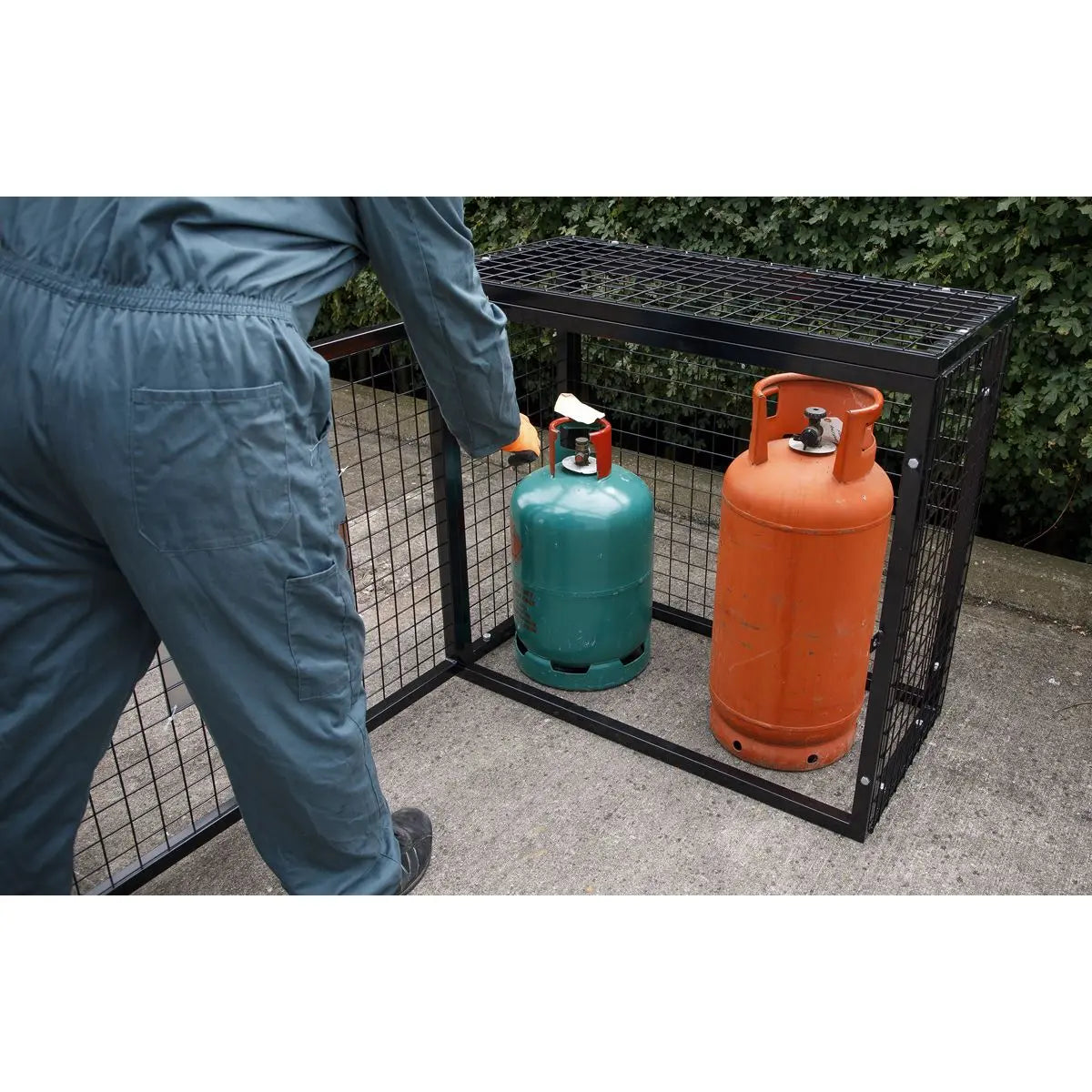 Sealey Safety Cage - 3 x 19kg Gas Cylinders