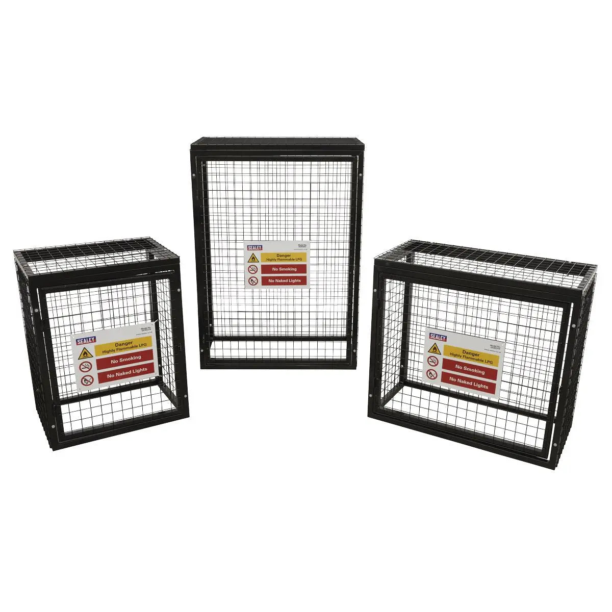 Sealey Safety Cage - 3 x 19kg Gas Cylinders