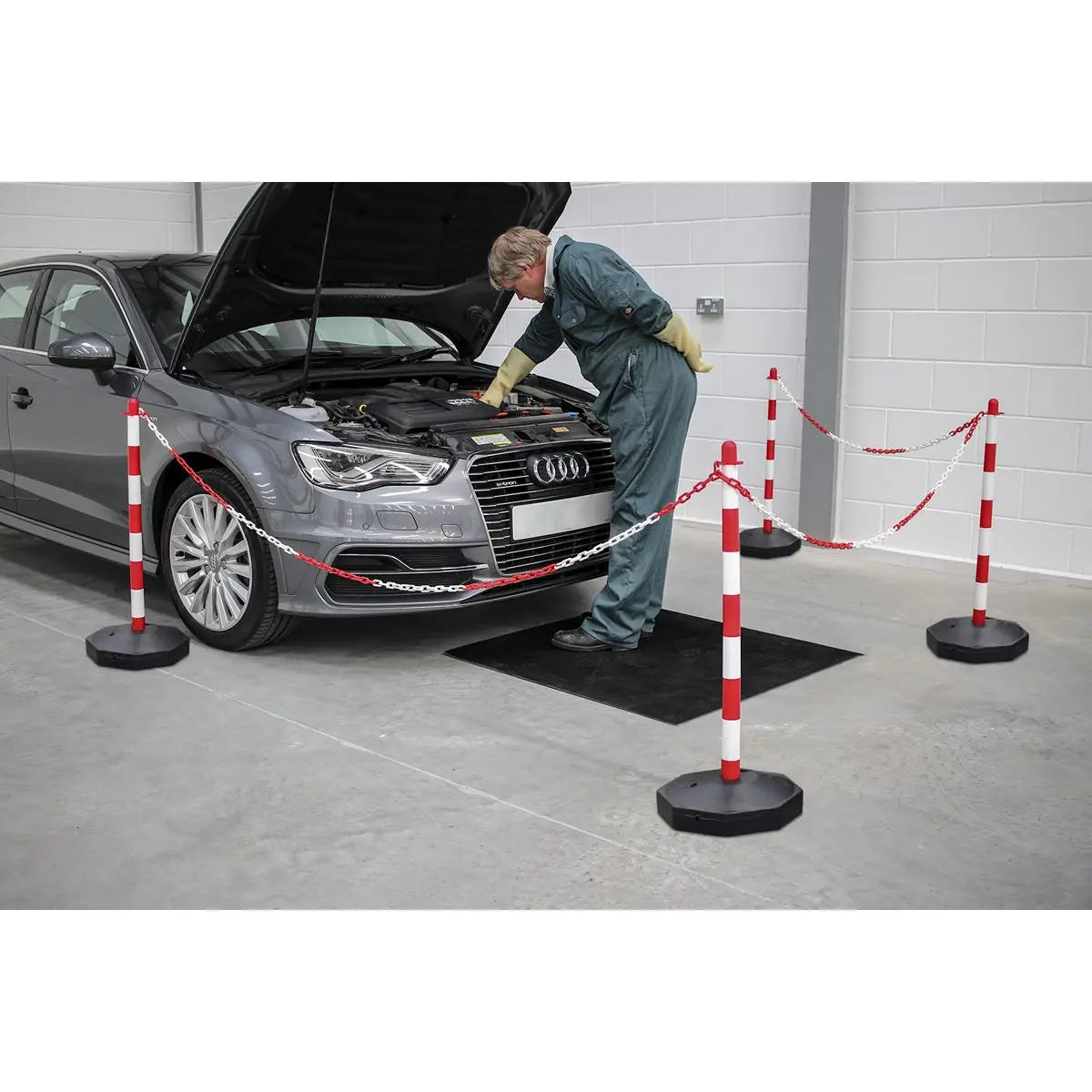 Sealey Safety Chain Red/White 25m x 6mm