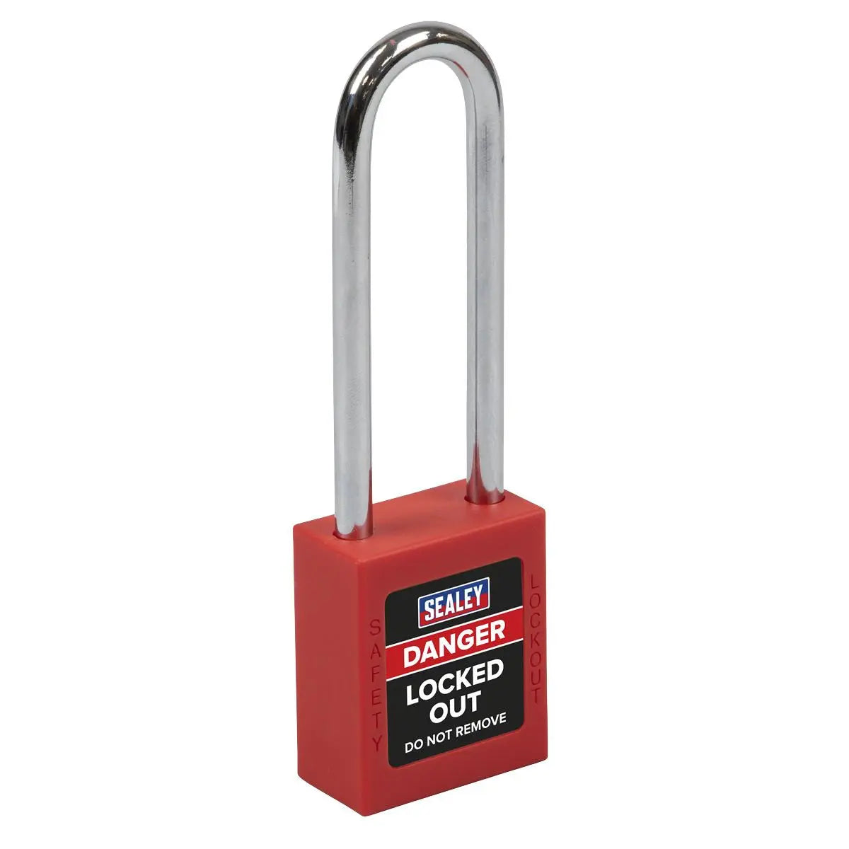 Sealey Safety Lockout Padlock - Long Shackle  White Rose Tools