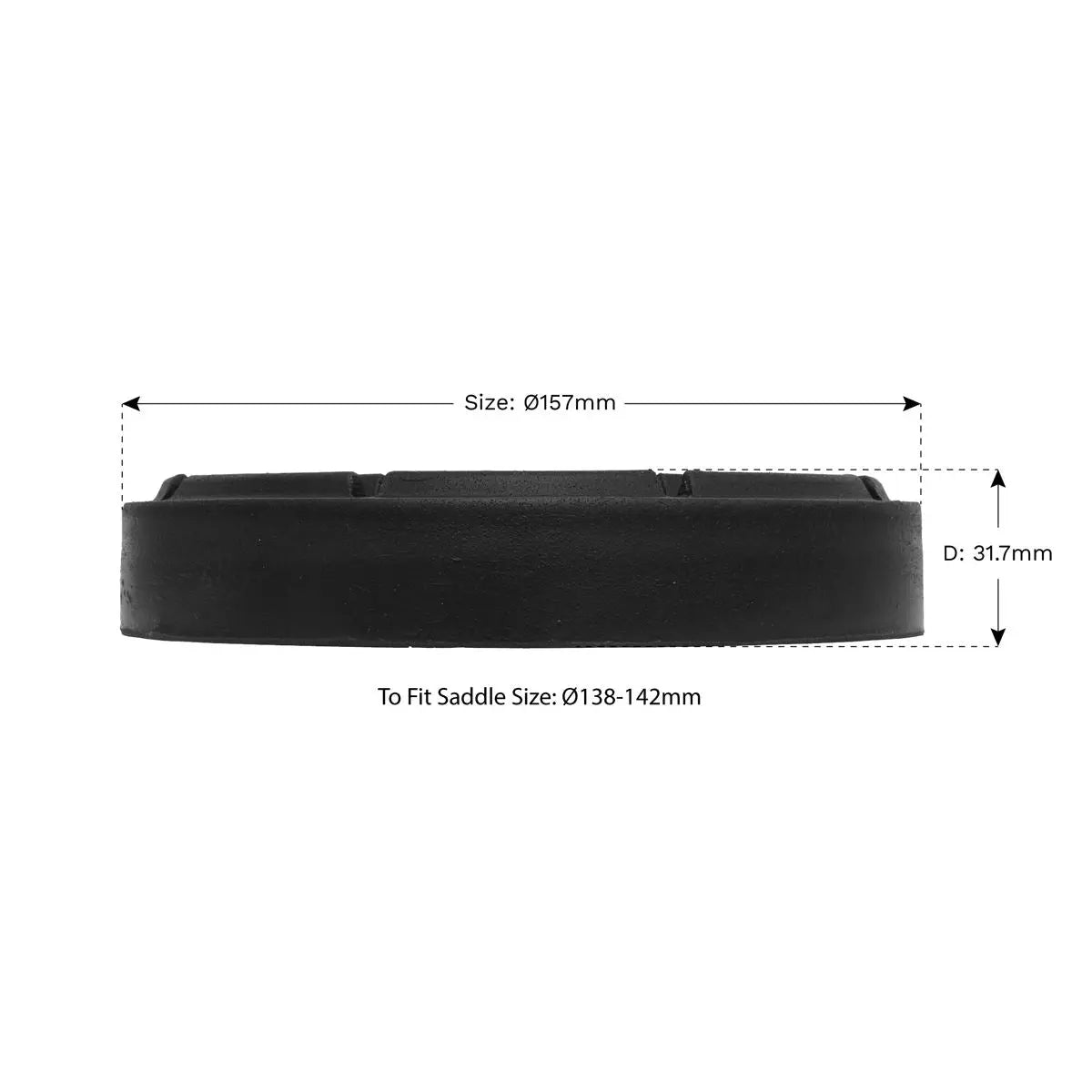 Sealey Safety Rubber Trolley Jack Pad Type A To Fit 138-142mm Saddle