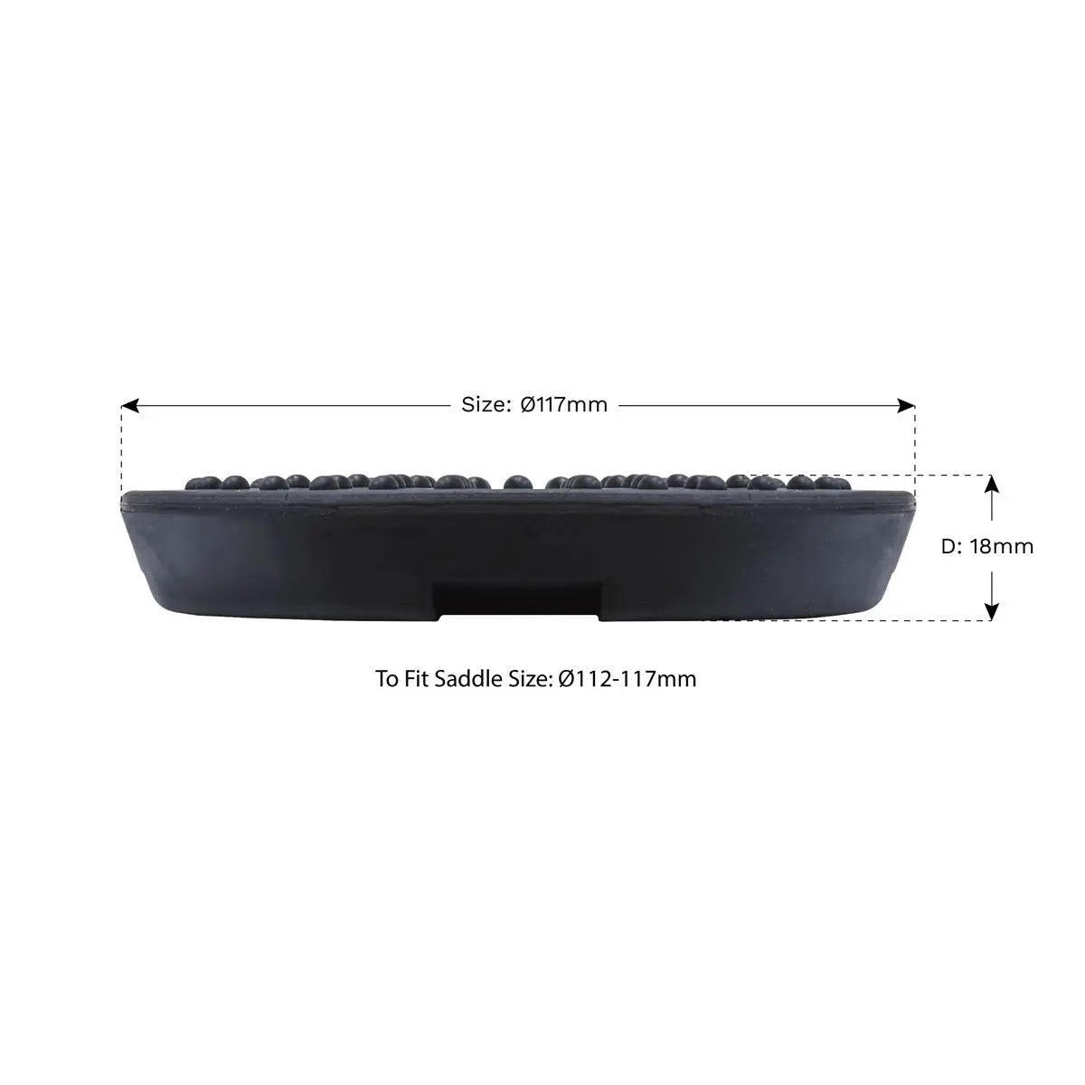 Sealey Safety Rubber Trolley Jack Pad Type B To Fit 112-117mm Saddle