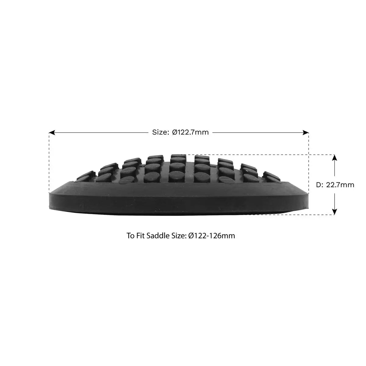Sealey Safety Rubber Trolley Jack Pad Type C To Fit 122-126mm Saddle