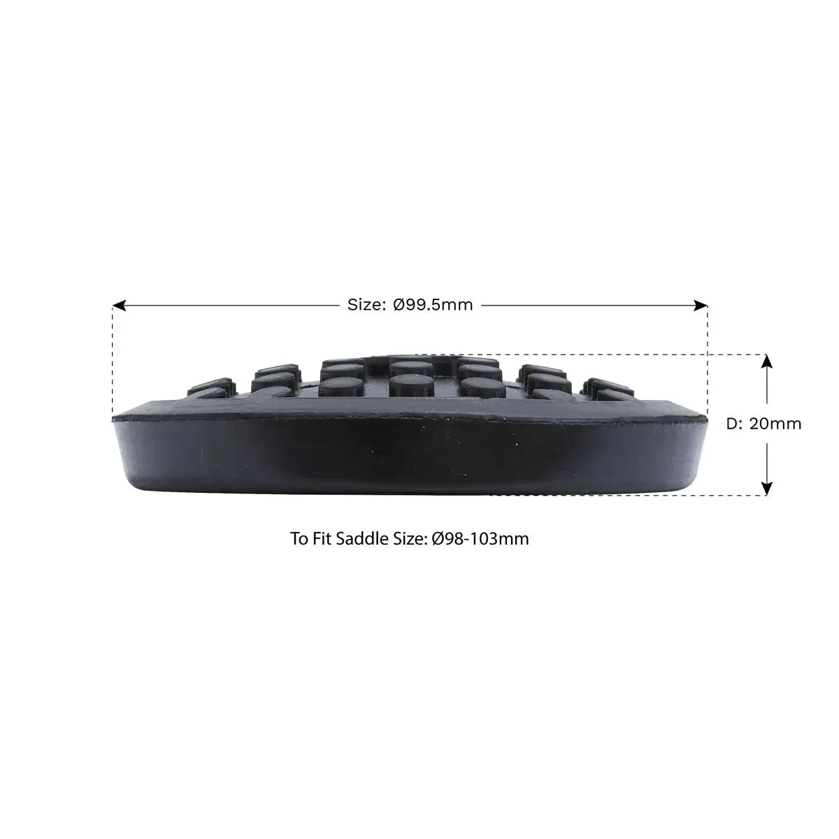 Sealey Safety Rubber Trolley Jack Pad Type C To Fit 98-103mm Saddle