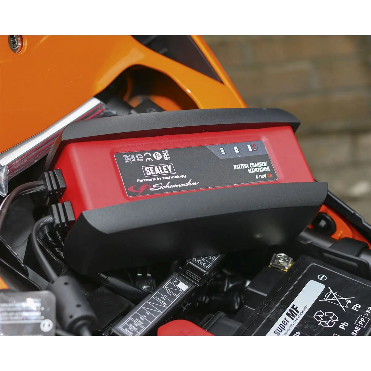 Sealey Schumacher Schumacher® Intelligent Speed Charge Battery Charger/Maintainer 2Amp 6/12V