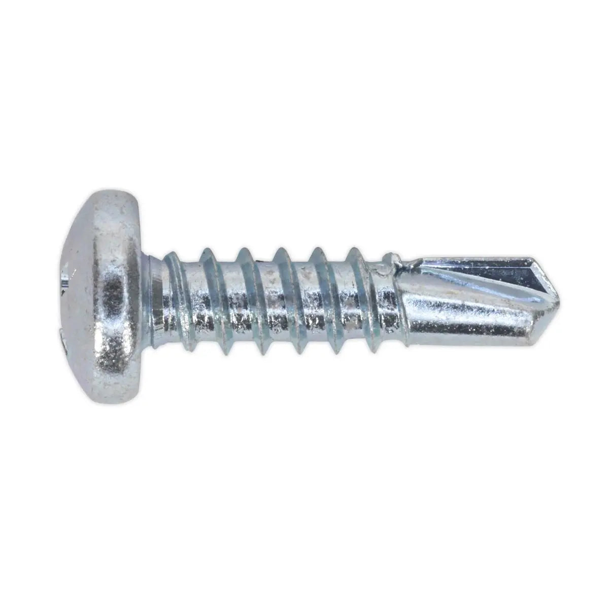 Sealey Self-Drilling Screw 4.8 x 19mm Pan Head Phillips Zinc Pack of 100
