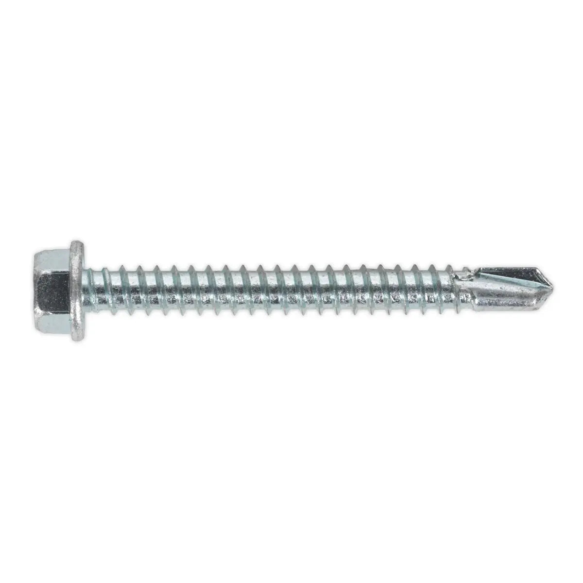 Sealey Self-Drilling Screw 5.5 x 50mm Hex Head Zinc Pack of 100