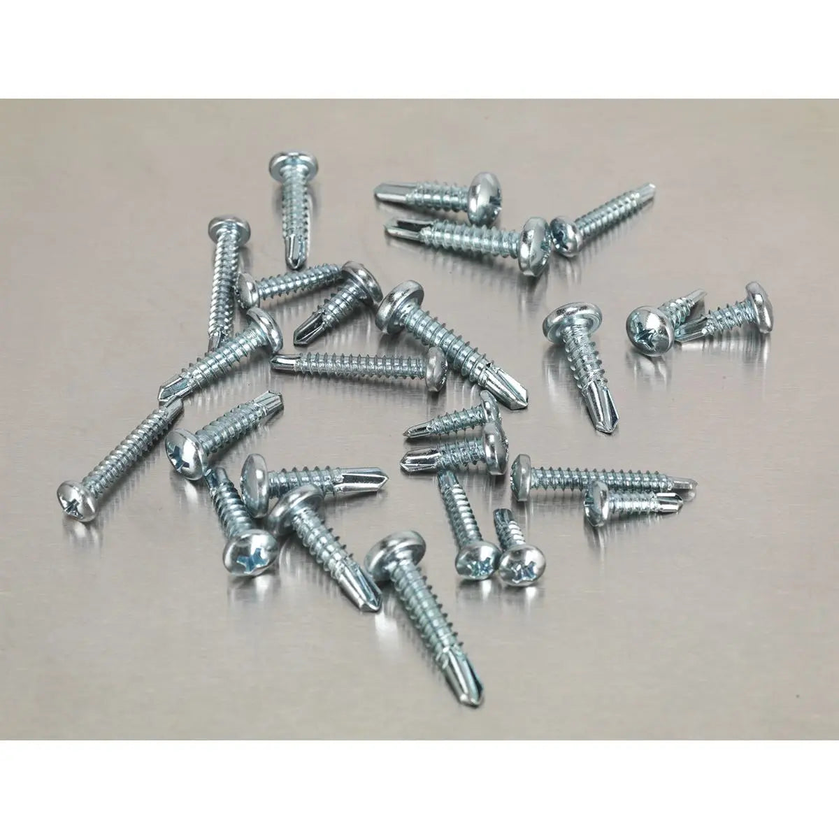 Sealey Self-Drilling Screw Assortment 500pc Pan Head Phillips Zinc