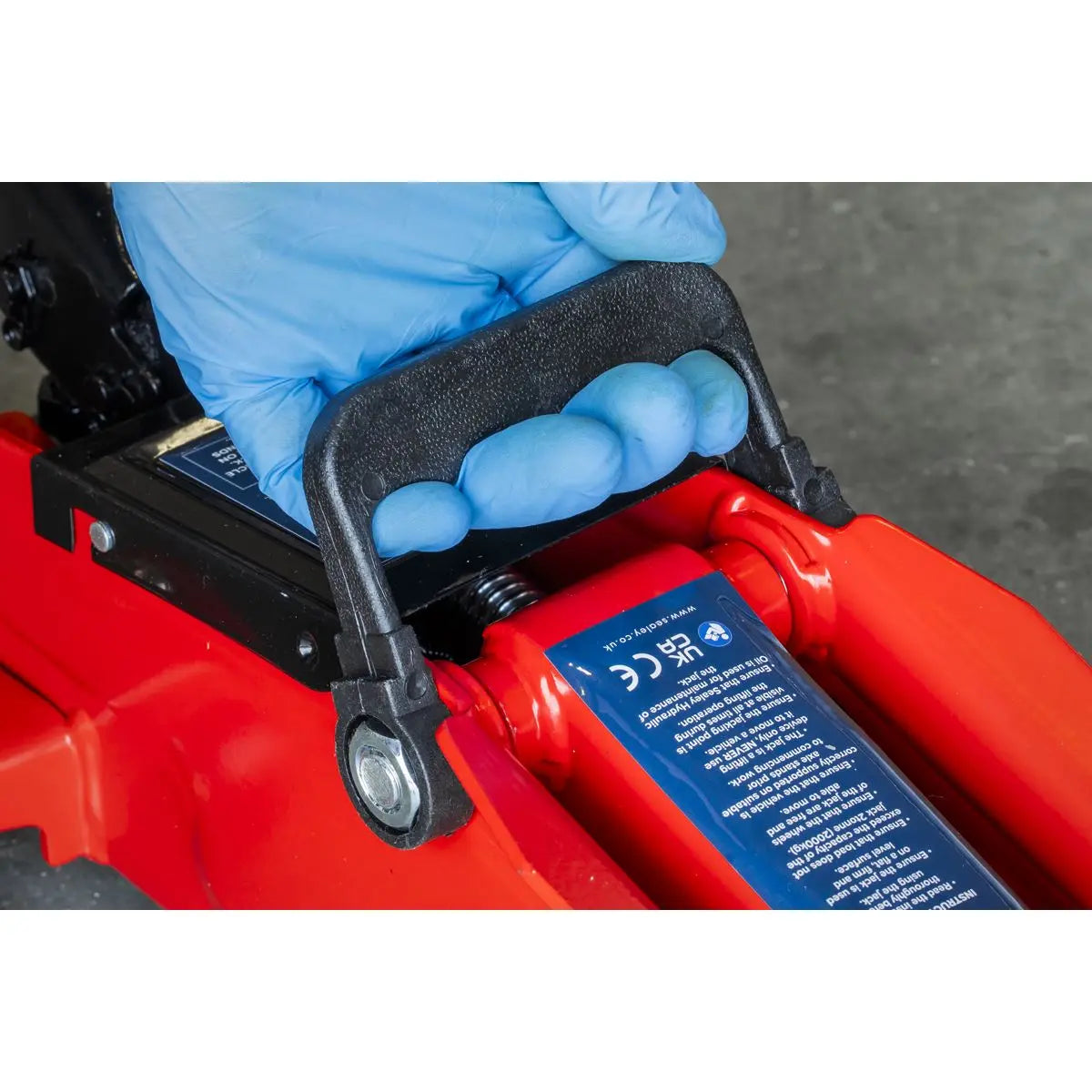 Sealey Short Chassis Trolley Jack with Storage Case 2 Tonne