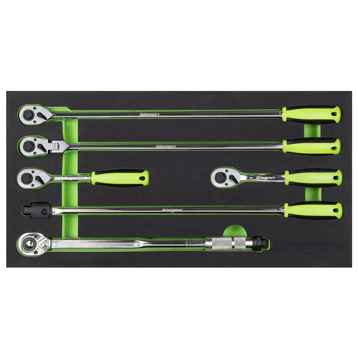 Sealey Siegen Ratchet Wrench, Breaker Bar & Torque Wrench Set 1/2"Sq Drive 6pc White Rose Tools