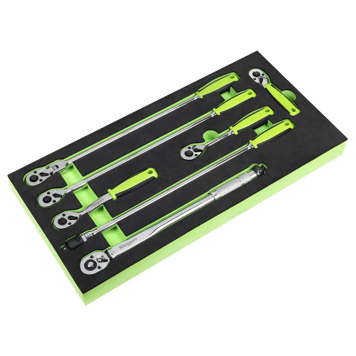 Sealey Siegen Ratchet Wrench, Breaker Bar & Torque Wrench Set 3/8"Sq Drive 7pc White Rose Tools