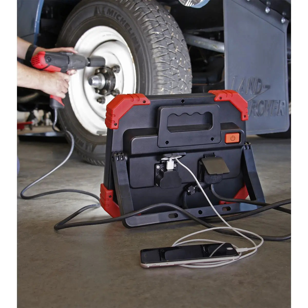 Sealey Site Light with 2 x 13A Sockets 48W SMD LED 230V