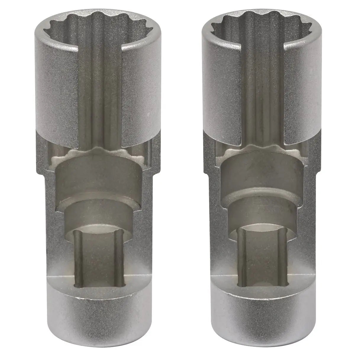 Sealey Slim Profile Diesel Piezo Injector Pipe Sockets 3/8"Sq Drive 17 & 18mm 2pc White Rose Tools