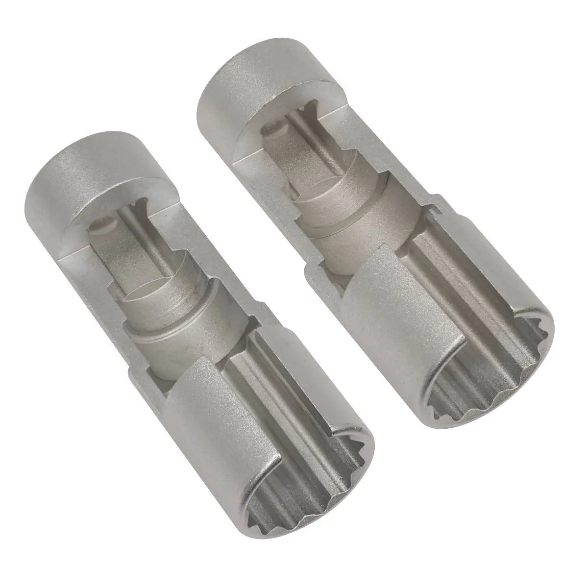 Sealey Slim Profile Diesel Piezo Injector Pipe Sockets 3/8"Sq Drive 17 & 18mm 2pc White Rose Tools